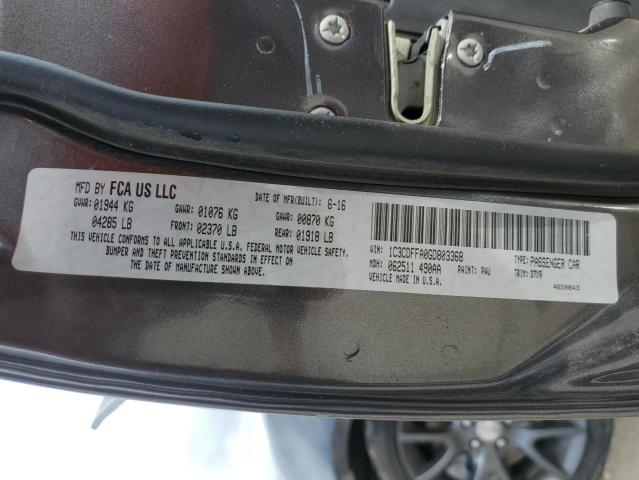 1C3CDFFA0GD803368 Dodge Dart Sxt Sport