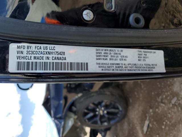 2C3CDZAGXNH175428 Dodge Challenger Sxt
