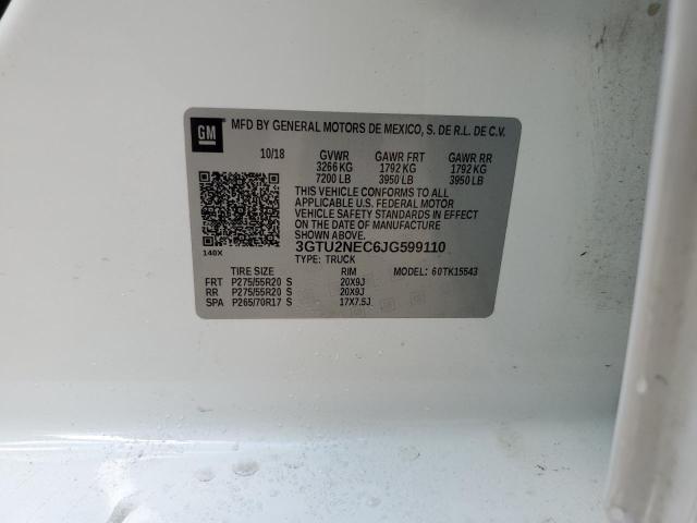 3GTU2NEC6JG599110 GMC Sierra K1500 Slt