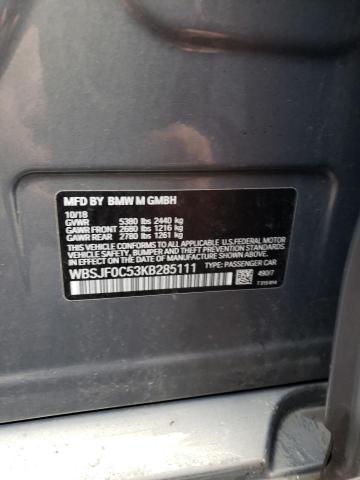 WBSJF0C53KB285111 BMW M5