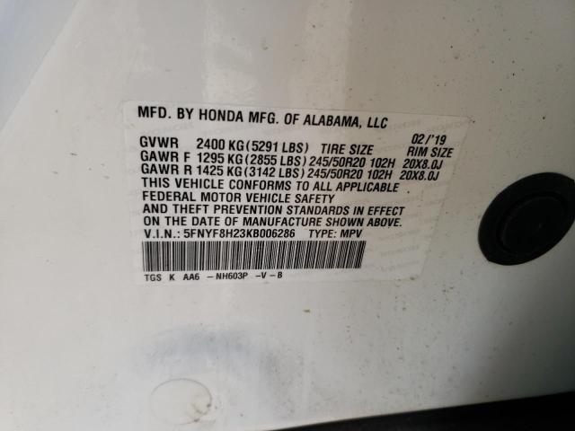 5FNYF8H23KB006286 Honda Passport Sport