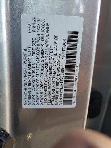 5FPYK3F11MB020500 Honda Ridgeline Sport