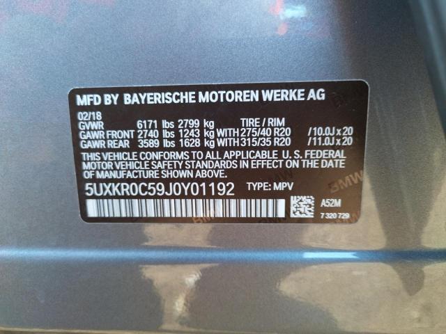 5UXKR0C59J0Y01192 BMW X5 Xdrive35i