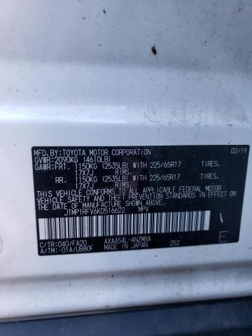 JTMP1RFV6KD516622 Toyota Rav4 Xle