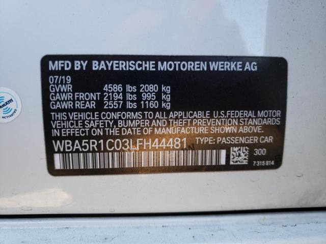 WBA5R1C03LFH44481 BMW 330I