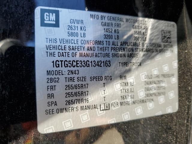 1GTG5CE33G1342163 GMC CANYON SLE