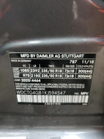 WDCTG4GB1KJ594547 Mercedes-Benz Gla 250 4matic