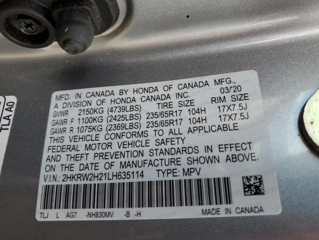 2HKRW2H21LH635114 Honda CR-V LX