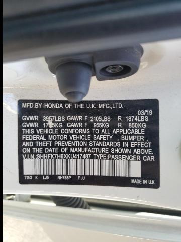 SHHFK7H6XKU417487 Honda CIVIC EX
