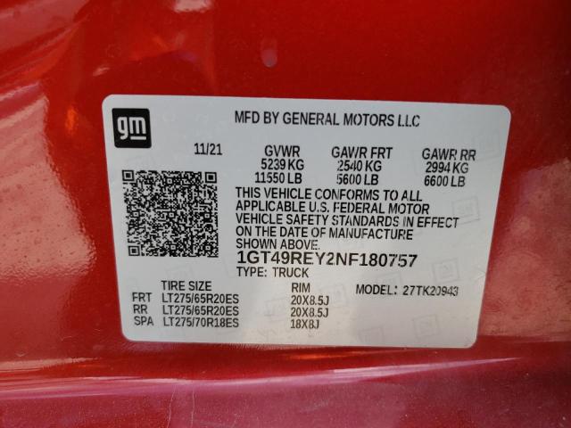 1GT49REY2NF180757 GMC Sierra K2500 Denali