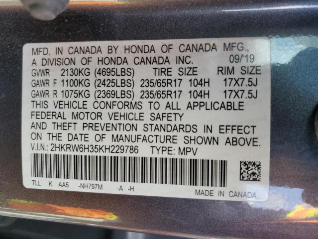 2HKRW6H35KH229786 Honda CR-V LX