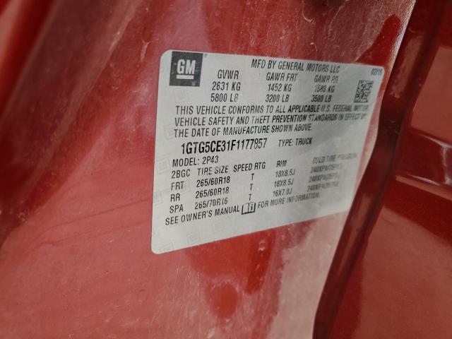 1GTG5CE31F1177857 GMC CANYON SLT