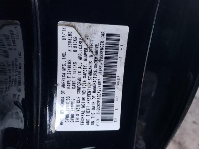 1HGCR2F30EA274897 Honda ACCORD LX
