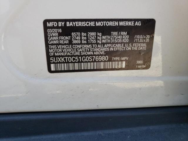 5UXKT0C51G0S76980 BMW X5 Xdr40e