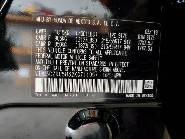 3CZRU5H32KG711957 Honda HR-V LX