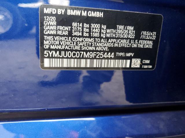 5YMJU0C07M9F25444 BMW X5 M
