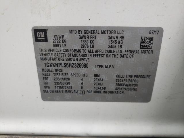 1GKKNPLS6HZ326980 GMC Acadia Denali