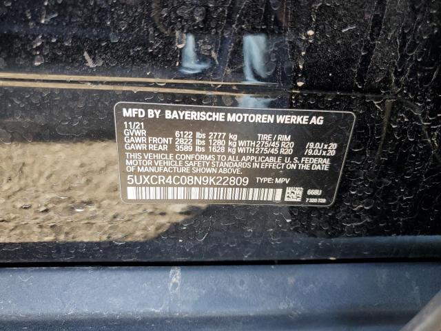5UXCR4C08N9K22809 BMW X5 Sdrive 40i