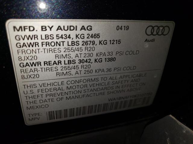 WA1BNAFY0K2107760 Audi Q5 Premium Plus