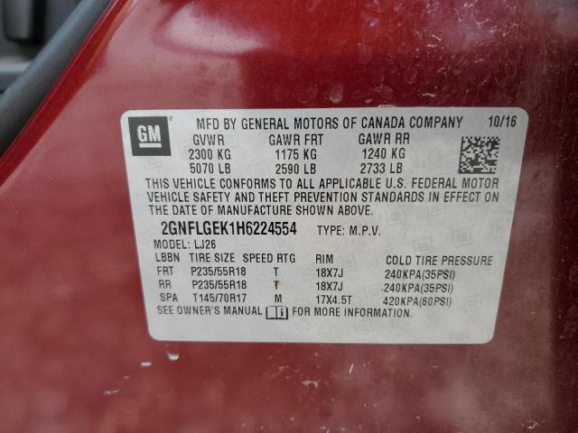 2GNFLGEK1H6224554 Chevrolet Equinox Premier
