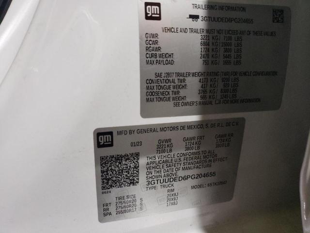 3GTUUDED6PG204655 GMC Sierra K1500 Slt