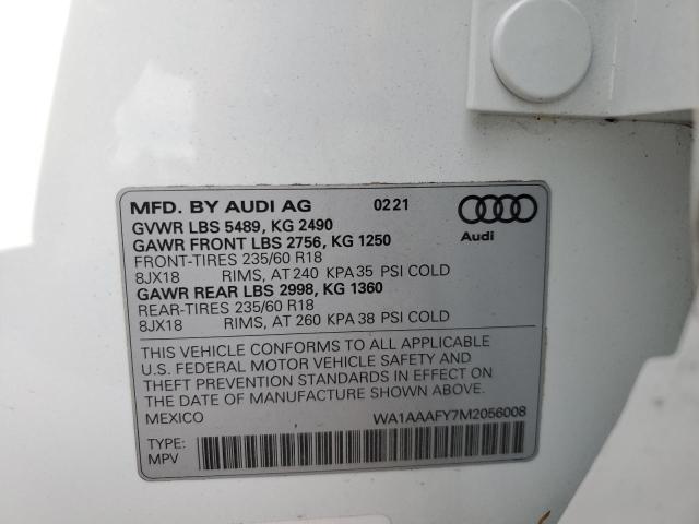 WA1AAAFY7M2056008 Audi Q5 PREMIUM