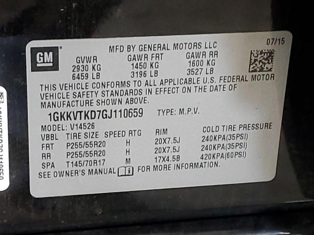 1GKKVTKD7GJ110659 GMC Acadia Denali