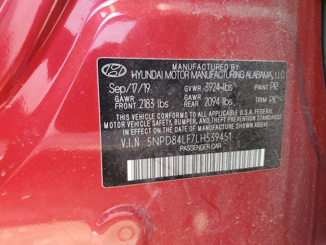 Hyundai ELANTRA SEL 2020 5NPD84LF7LH539451 Image 13