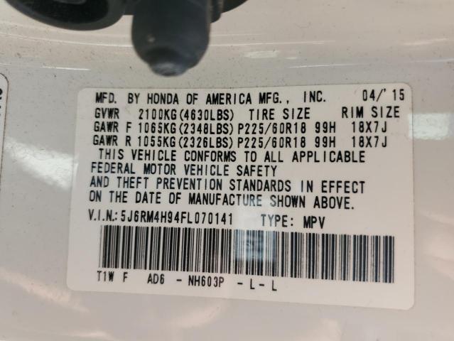 5J6RM4H94FL070141 Honda Cr-v Touring