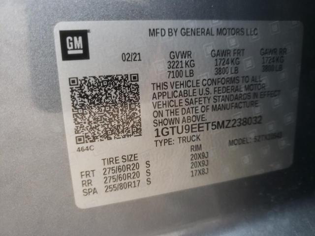 1GTU9EET5MZ238032 GMC Sierra K1500 At4