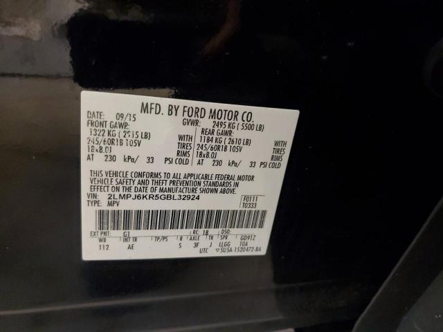 2LMPJ6KR5GBL32924 Lincoln Mkx Select