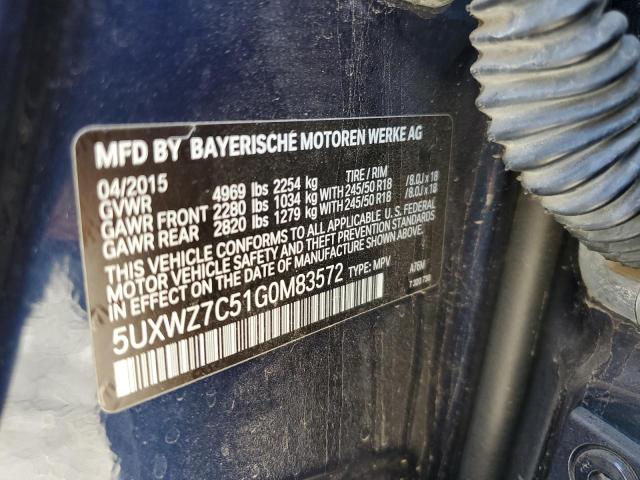 5UXWZ7C51G0M83572 BMW X3 Sdrive28i