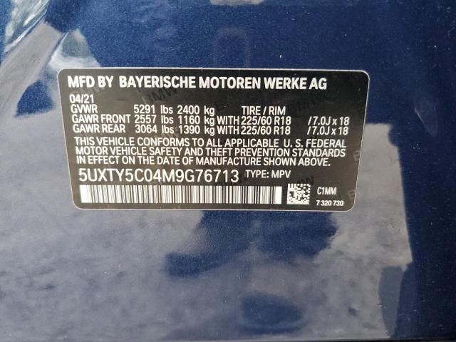 5UXTY5C04M9G76713 BMW X3 Xdrive30i