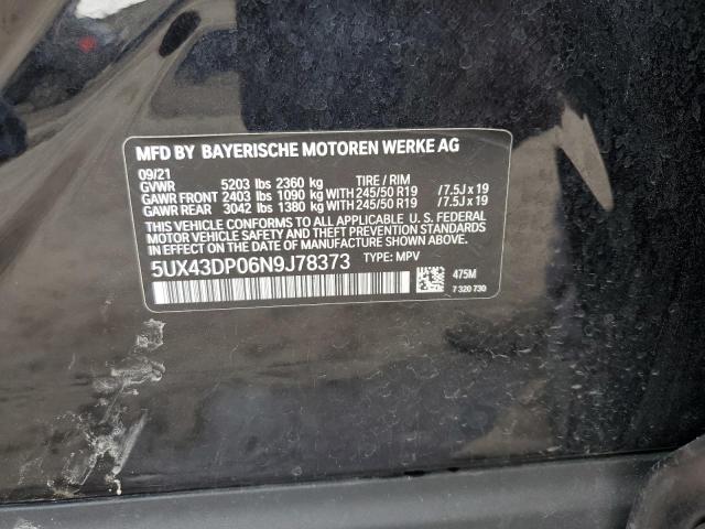5UX43DP06N9J78373 BMW X3 Sdrive30i
