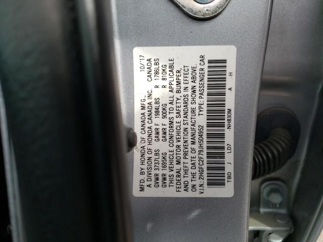 2HGFC2F79JH504952 Honda CIVIC EX