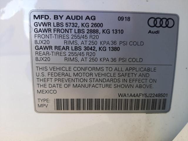WA1A4AFY5J2248501 Audi Sq5 Premium Plus