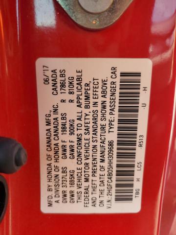 2HGFC4B05HH309686 Honda Civic Lx