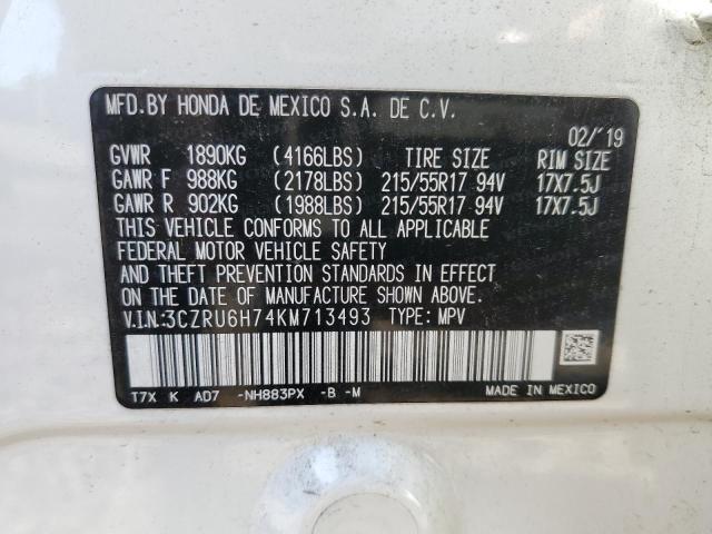 3CZRU6H74KM713493 Honda Hr-v Exl