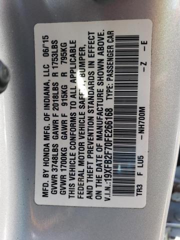 19XFB2F70FE266168 Honda CIVIC SE