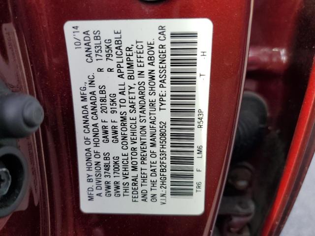 2HGFB2F53FH508052 Honda Civic Lx