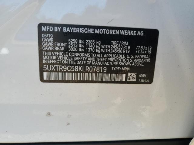 5UXTR9C58KLR07819 BMW X3 Xdrive30i