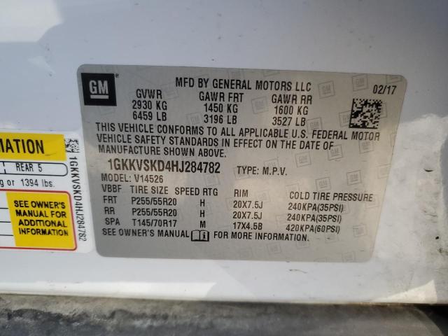 1GKKVSKD4HJ284782 GMC Acadia Limited Slt-2