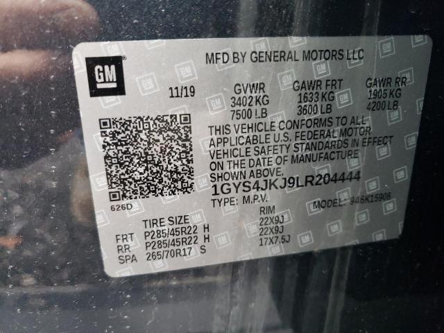 1GYS4JKJ9LR204444 Cadillac Escalade Esv Premium Luxury