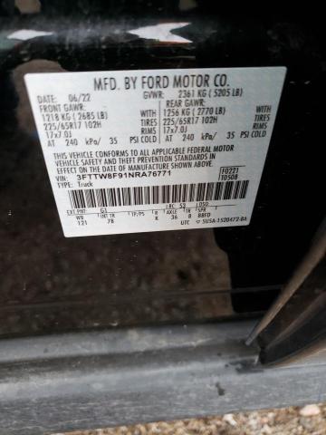 3FTTW8F91NRA76771 Ford Maverick Xl
