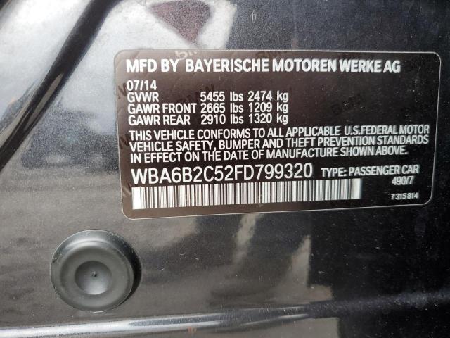WBA6B2C52FD799320 BMW 650 I Gran Coupe