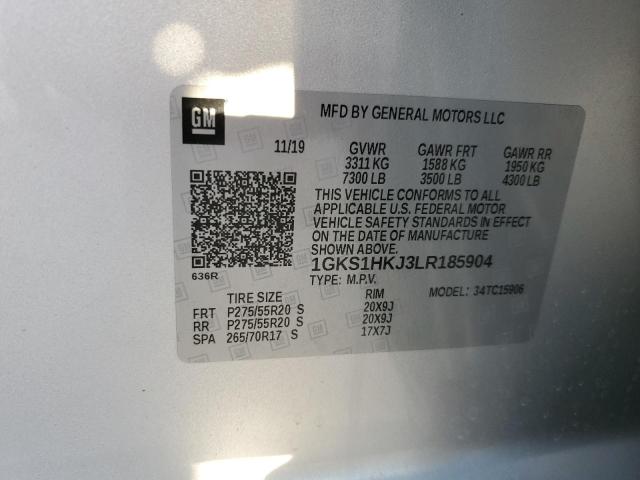 1GKS1HKJ3LR185904 GMC YUKON XL DENALI