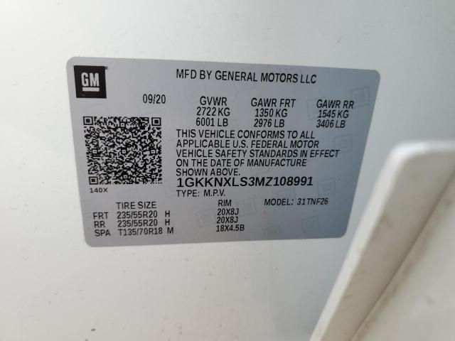 1GKKNXLS3MZ108991 GMC Acadia Denali