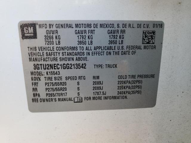 3GTU2NEC1GG213542 GMC Sierra K1500 Slt