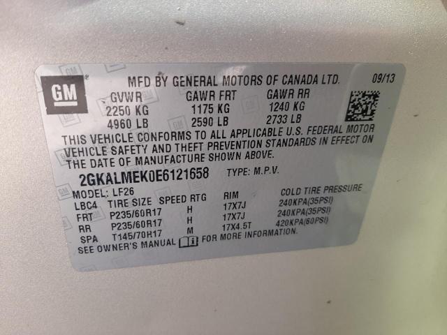 2GKALMEK0E6121658 GMC Terrain Sle