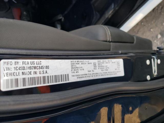 1C4SDJH97MC845180 Dodge Durango Srt Hellcat